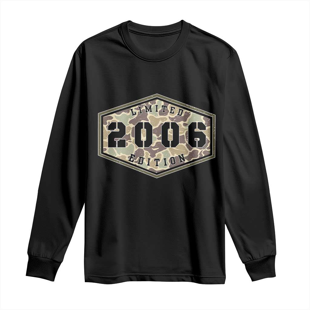 20th Birthday Hunting Long Sleeve Shirt 2006 Limited Edition Vintage Camouflage Gifts For Turning 20