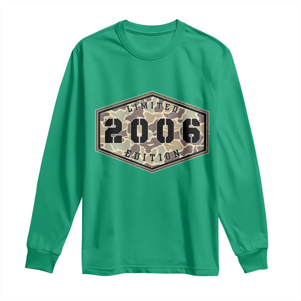 20th Birthday Hunting Long Sleeve Shirt 2006 Limited Edition Vintage Camouflage Gifts For Turning 20