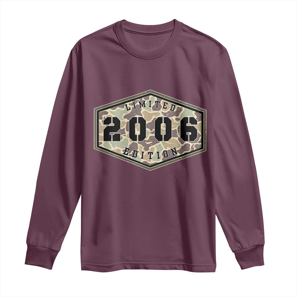 20th Birthday Hunting Long Sleeve Shirt 2006 Limited Edition Vintage Camouflage Gifts For Turning 20
