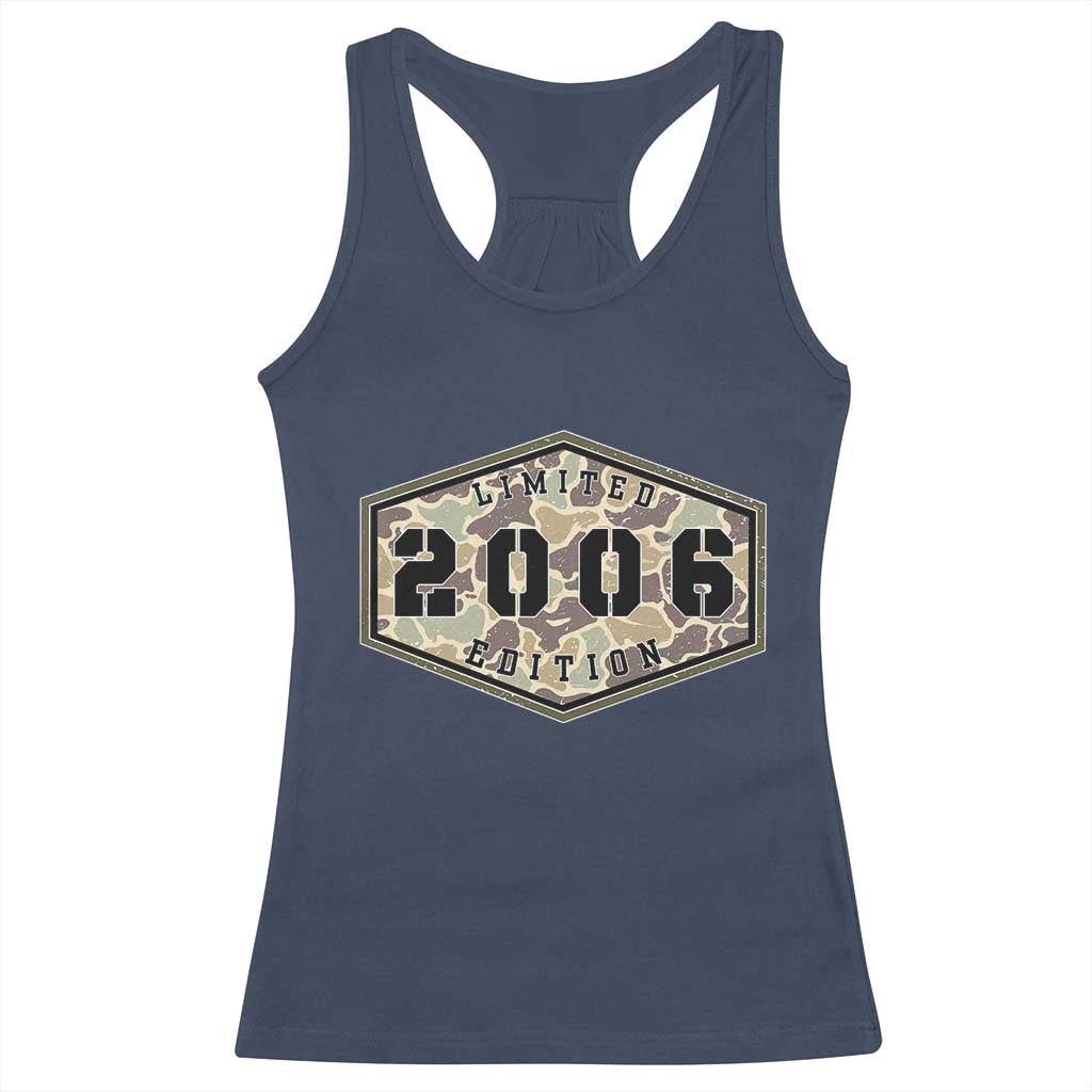 20th Birthday Hunting Racerback Tank Top 2006 Limited Edition Vintage Camouflage Gifts For Turning 20