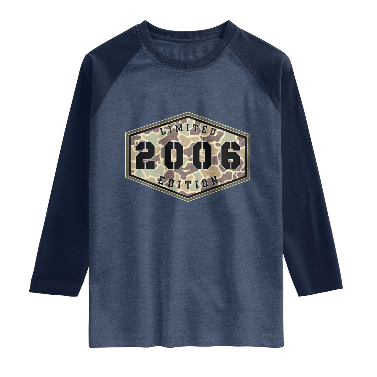 20th Birthday Hunting Raglan Shirt 2006 Limited Edition Vintage Camouflage Gifts For Turning 20