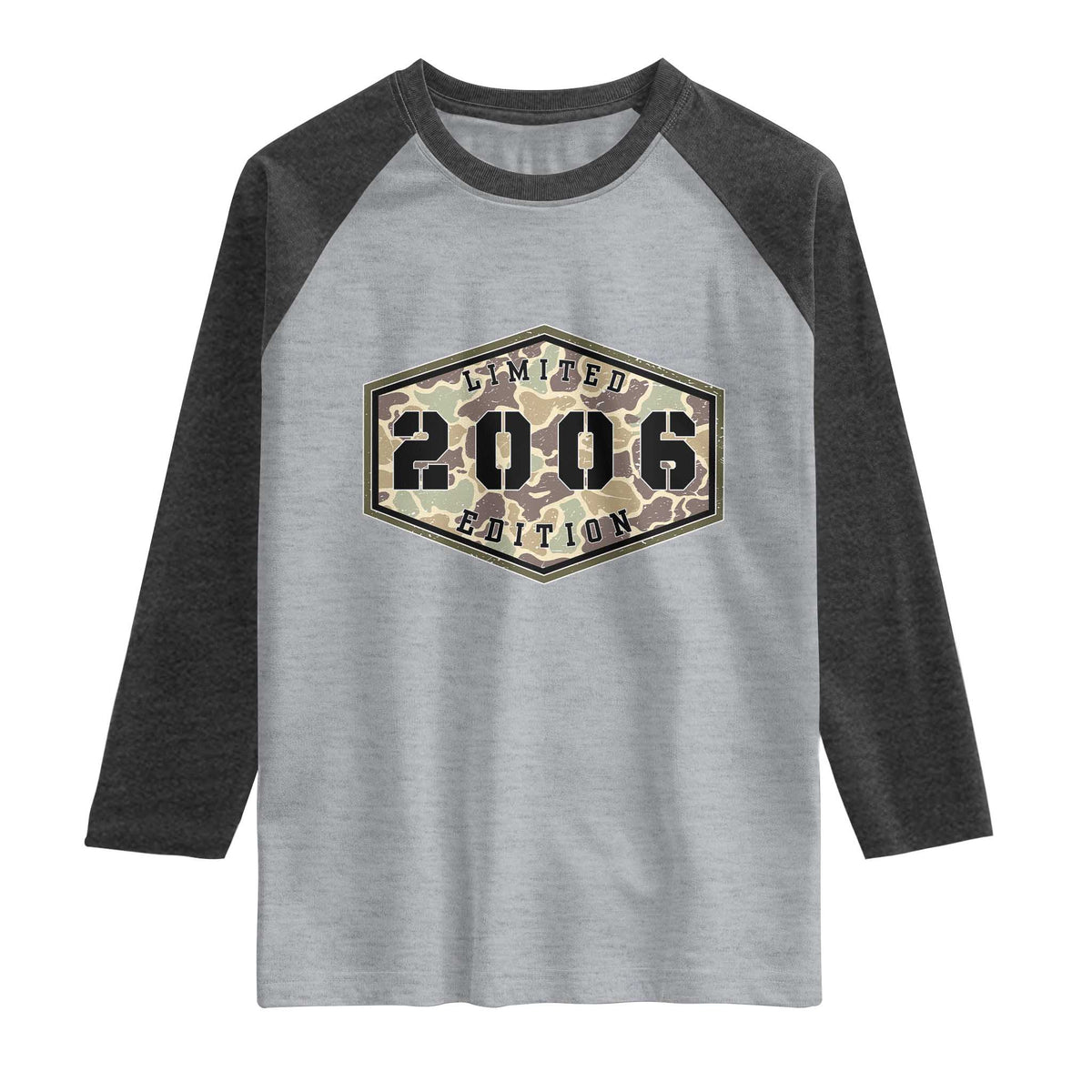 20th Birthday Hunting Raglan Shirt 2006 Limited Edition Vintage Camouflage Gifts For Turning 20