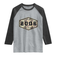 20th Birthday Hunting Raglan Shirt 2006 Limited Edition Vintage Camouflage Gifts For Turning 20
