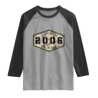 20th Birthday Hunting Raglan Shirt 2006 Limited Edition Vintage Camouflage Gifts For Turning 20