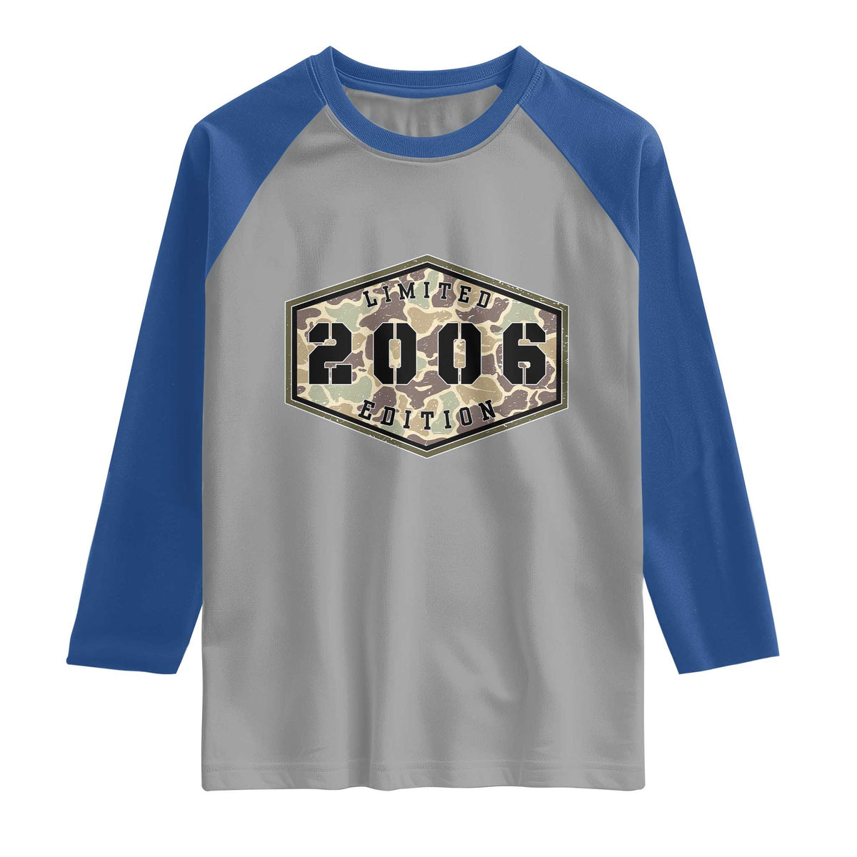 20th Birthday Hunting Raglan Shirt 2006 Limited Edition Vintage Camouflage Gifts For Turning 20