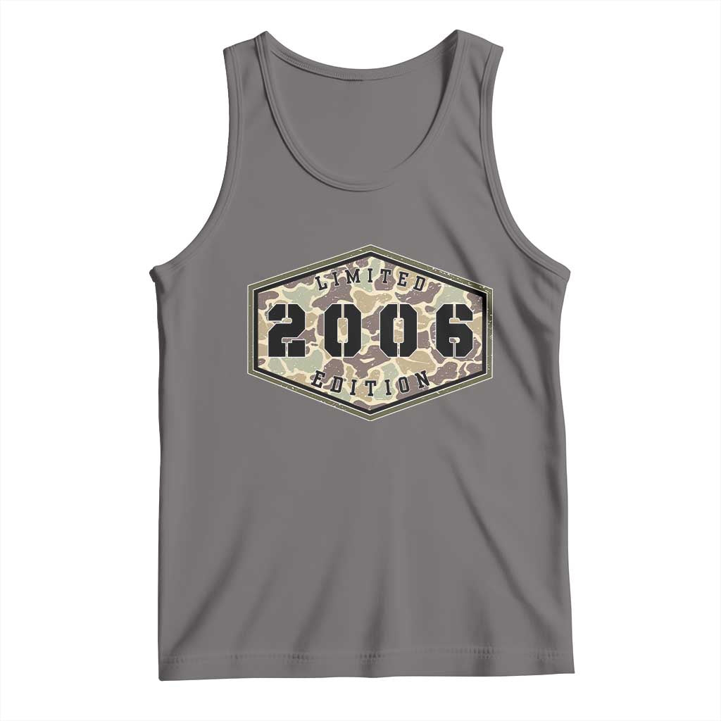 20th Birthday Hunting Tank Top 2006 Limited Edition Vintage Camouflage Gifts For Turning 20