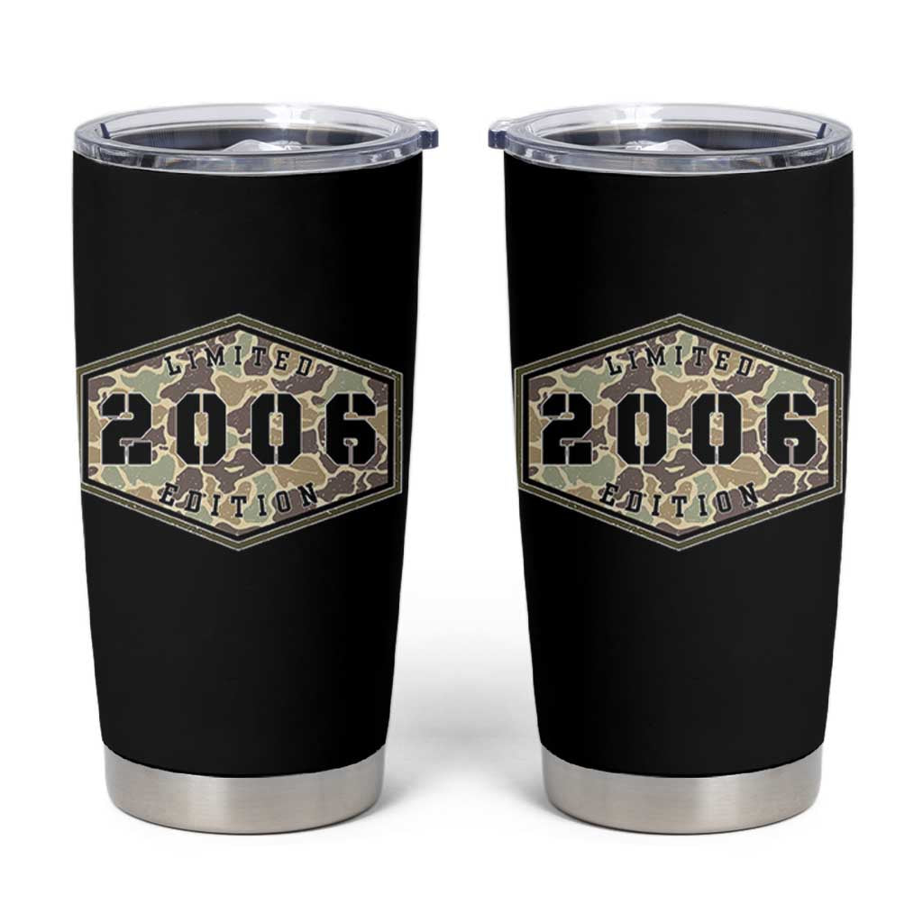 20th Birthday Hunting Tumbler Cup 2006 Limited Edition Vintage Camouflage Gifts For Turning 20