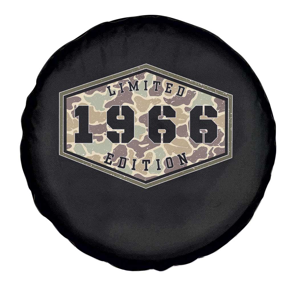 60th Birthday Hunting Spare Tire Cover 1966 Limited Edition Vintage Camouflage Gifts For Turning 60
