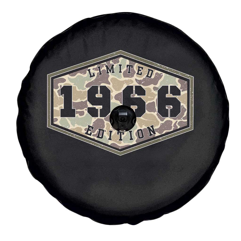 60th Birthday Hunting Spare Tire Cover 1966 Limited Edition Vintage Camouflage Gifts For Turning 60