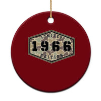 60th Birthday Hunting Ceramic Ornament 1966 Limited Edition Vintage Camouflage Gifts For Turning 60
