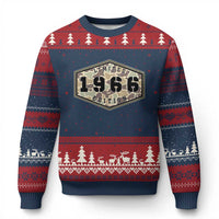 60th Birthday Hunting Ugly Christmas Sweater 1966 Limited Edition Vintage Camouflage Gifts For Turning 60