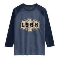 60th Birthday Hunting Raglan Shirt 1966 Limited Edition Vintage Camouflage Gifts For Turning 60