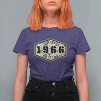 60th Birthday Hunting T Shirt For Women 1966 Limited Edition Vintage Camouflage Gifts For Turning 60
