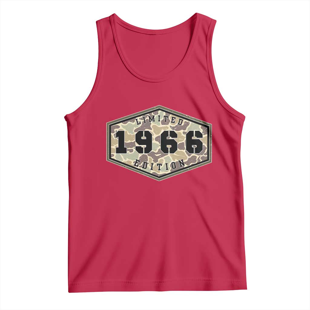 60th Birthday Hunting Tank Top 1966 Limited Edition Vintage Camouflage Gifts For Turning 60