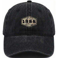 60th Birthday Hunting Washed Cotton Baseball Cap 1966 Limited Edition Vintage Camouflage Gifts For Turning 60