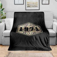 55th Birthday Hunting Throw Blanket 1971 Limited Edition Vintage Camouflage Gifts For Turning 55