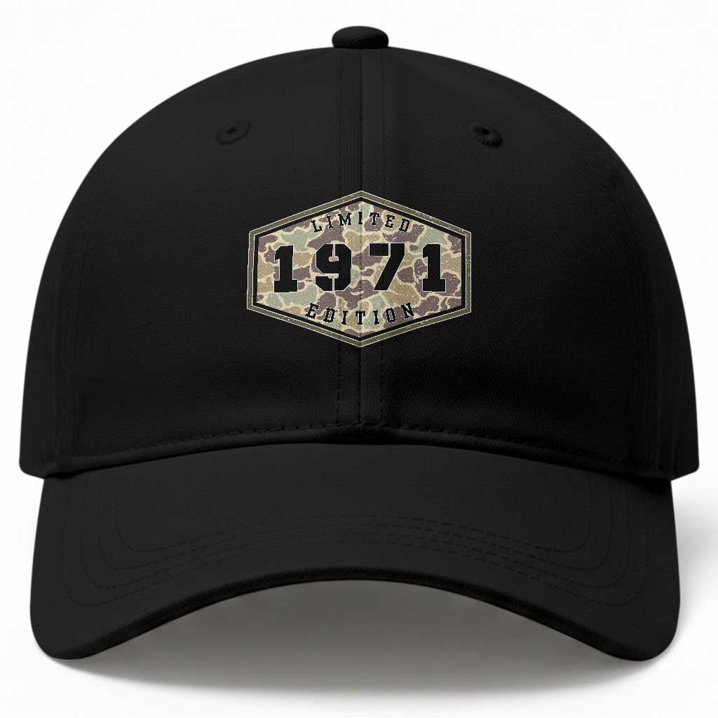 55th Birthday Hunting Baseball Cap 1971 Limited Edition Vintage Camouflage Gifts For Turning 55
