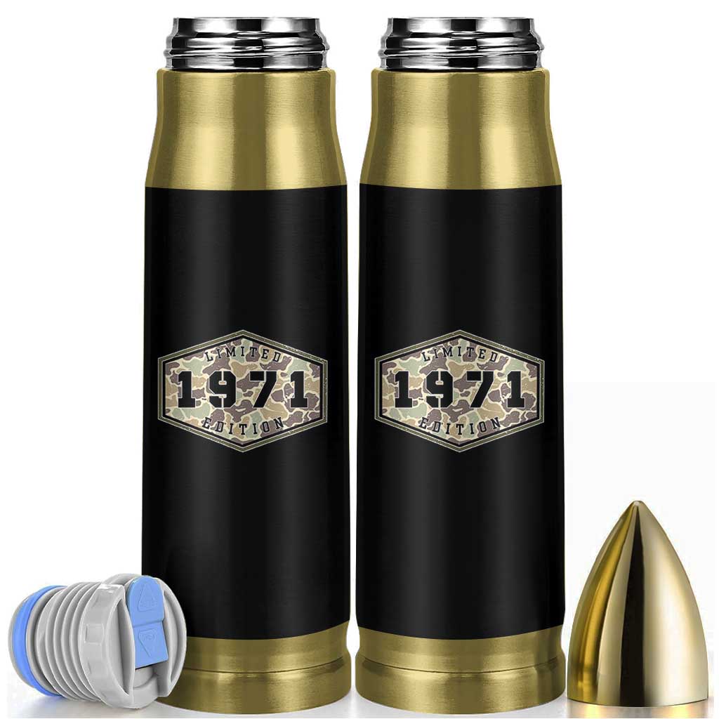 55th Birthday Hunting Bullet Tumbler 1971 Limited Edition Vintage Camouflage Gifts For Turning 55