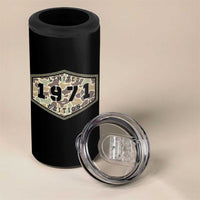 55th Birthday Hunting 4 in 1 Can Cooler Tumbler 1971 Limited Edition Vintage Camouflage Gifts For Turning 55