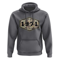 55th Birthday Hunting Hoodie 1971 Limited Edition Vintage Camouflage Gifts For Turning 55