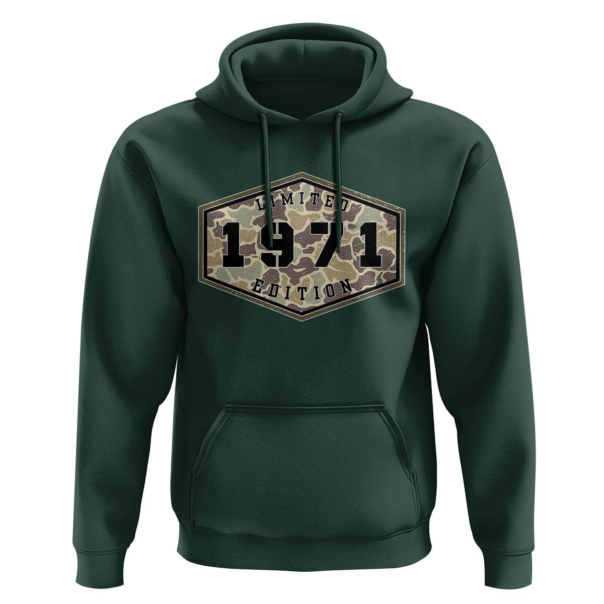 55th Birthday Hunting Hoodie 1971 Limited Edition Vintage Camouflage Gifts For Turning 55