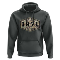 55th Birthday Hunting Hoodie 1971 Limited Edition Vintage Camouflage Gifts For Turning 55