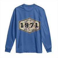 55th Birthday Hunting Long Sleeve Shirt 1971 Limited Edition Vintage Camouflage Gifts For Turning 55