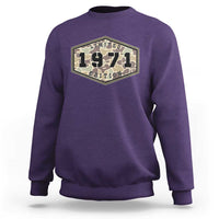 55th Birthday Hunting Sweatshirt 1971 Limited Edition Vintage Camouflage Gifts For Turning 55