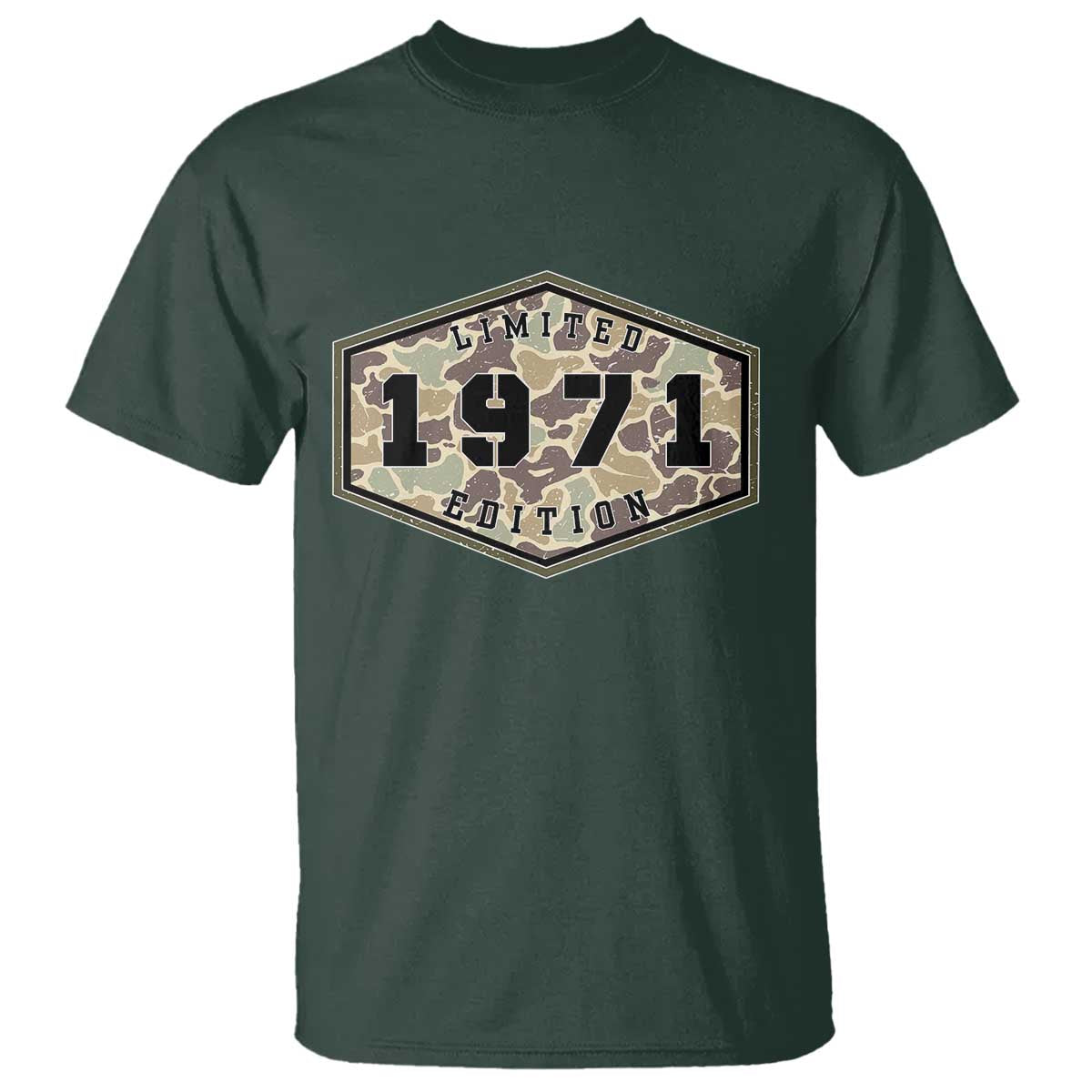 55th Birthday Hunting T Shirt 1971 Limited Edition Vintage Camouflage Gifts For Turning 55