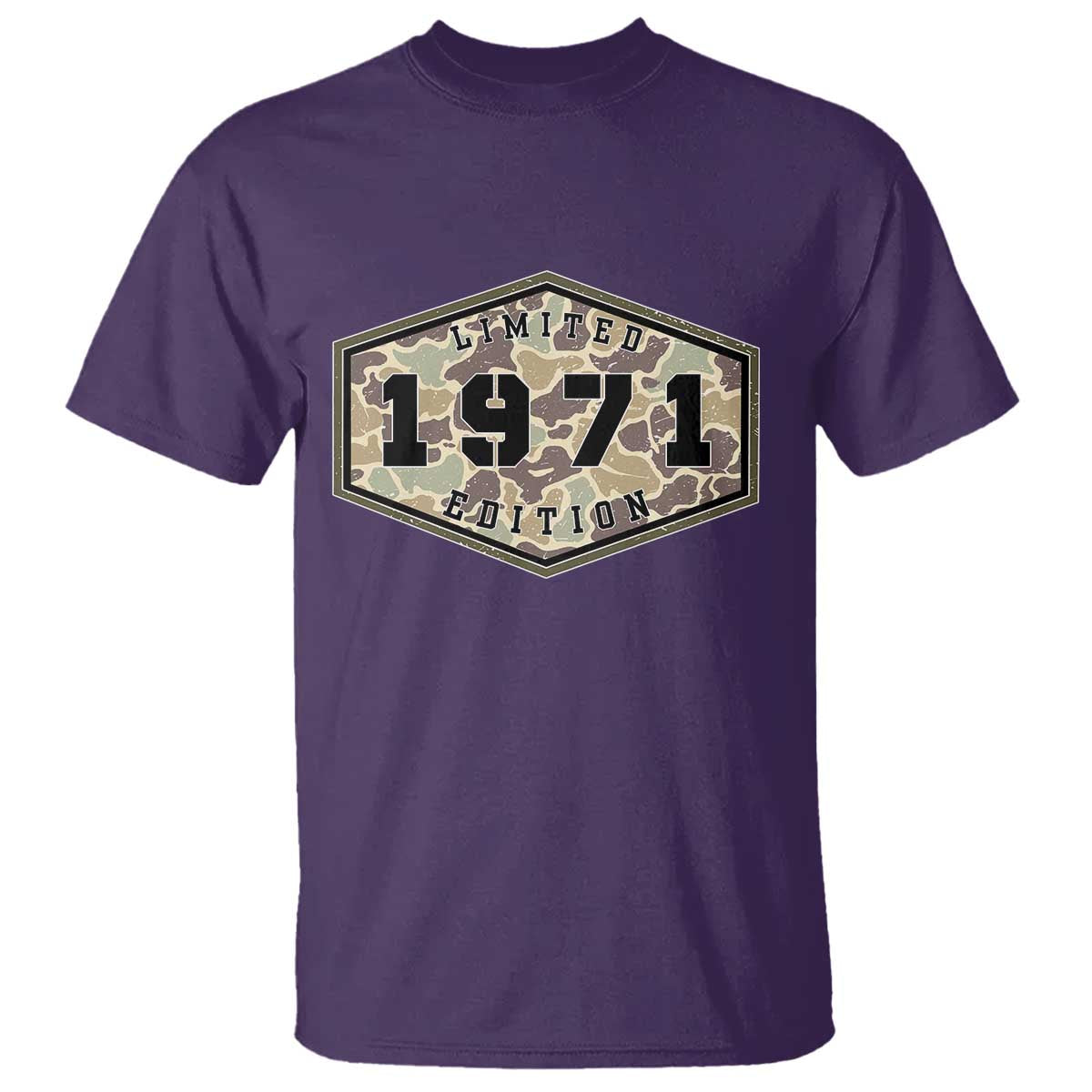 55th Birthday Hunting T Shirt 1971 Limited Edition Vintage Camouflage Gifts For Turning 55