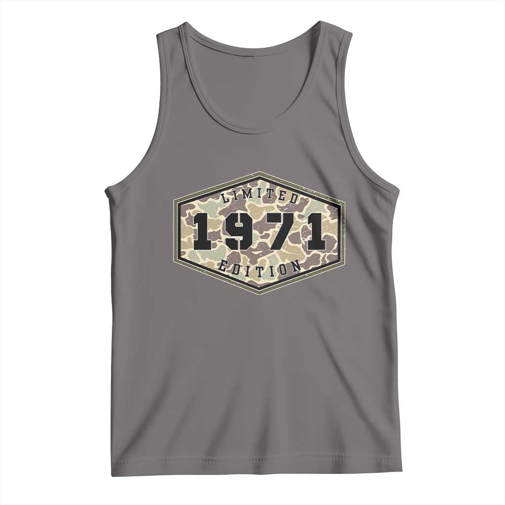 55th Birthday Hunting Tank Top 1971 Limited Edition Vintage Camouflage Gifts For Turning 55