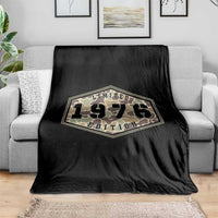 50th Birthday Hunting Throw Blanket 1976 Limited Edition Vintage Camouflage Gifts For Turning 50