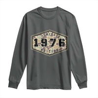 50th Birthday Hunting Long Sleeve Shirt 1976 Limited Edition Vintage Camouflage Gifts For Turning 50