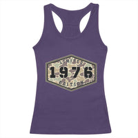 50th Birthday Hunting Racerback Tank Top 1976 Limited Edition Vintage Camouflage Gifts For Turning 50