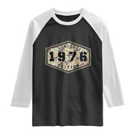 50th Birthday Hunting Raglan Shirt 1976 Limited Edition Vintage Camouflage Gifts For Turning 50