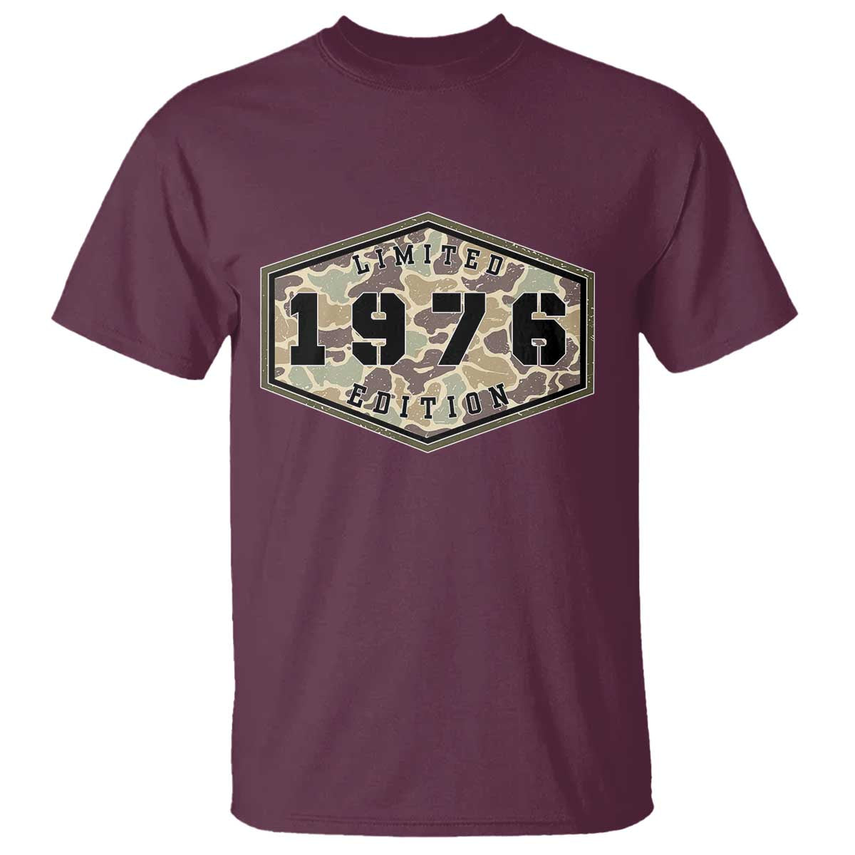 50th Birthday Hunting T Shirt 1976 Limited Edition Vintage Camouflage Gifts For Turning 50