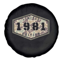 45th Birthday Hunting Spare Tire Cover 1981 Limited Edition Vintage Camouflage Gifts For Turning 45
