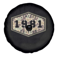 45th Birthday Hunting Spare Tire Cover 1981 Limited Edition Vintage Camouflage Gifts For Turning 45