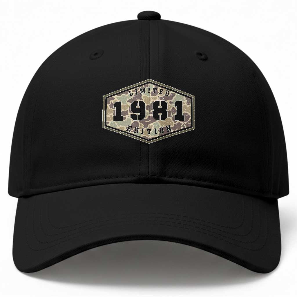 45th Birthday Hunting Baseball Cap 1981 Limited Edition Vintage Camouflage Gifts For Turning 45