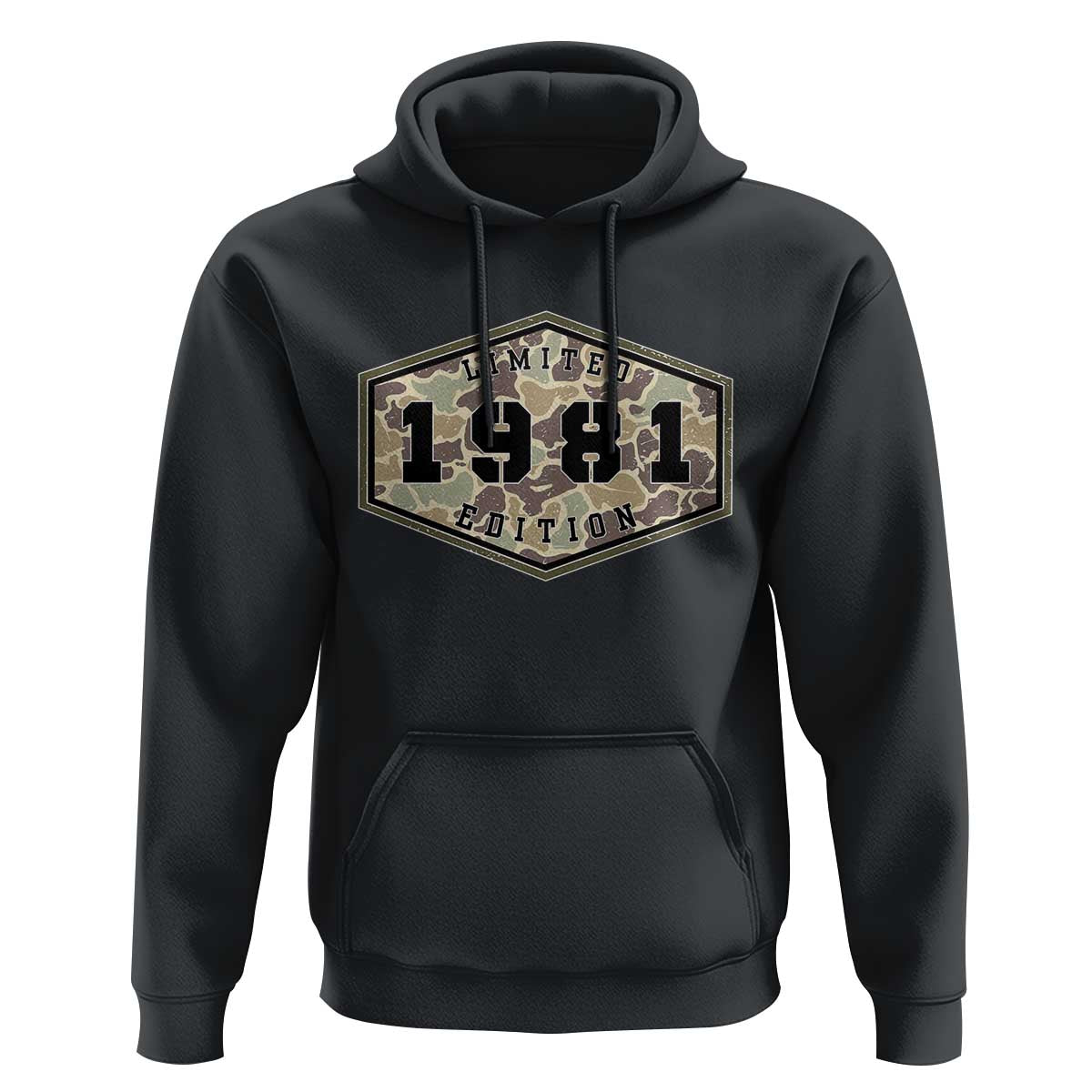 45th Birthday Hunting Hoodie 1981 Limited Edition Vintage Camouflage Gifts For Turning 45