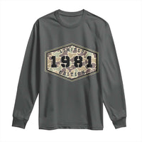 45th Birthday Hunting Long Sleeve Shirt 1981 Limited Edition Vintage Camouflage Gifts For Turning 45