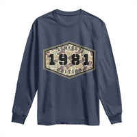 45th Birthday Hunting Long Sleeve Shirt 1981 Limited Edition Vintage Camouflage Gifts For Turning 45