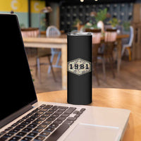 45th Birthday Hunting Skinny Tumbler 1981 Limited Edition Vintage Camouflage Gifts For Turning 45