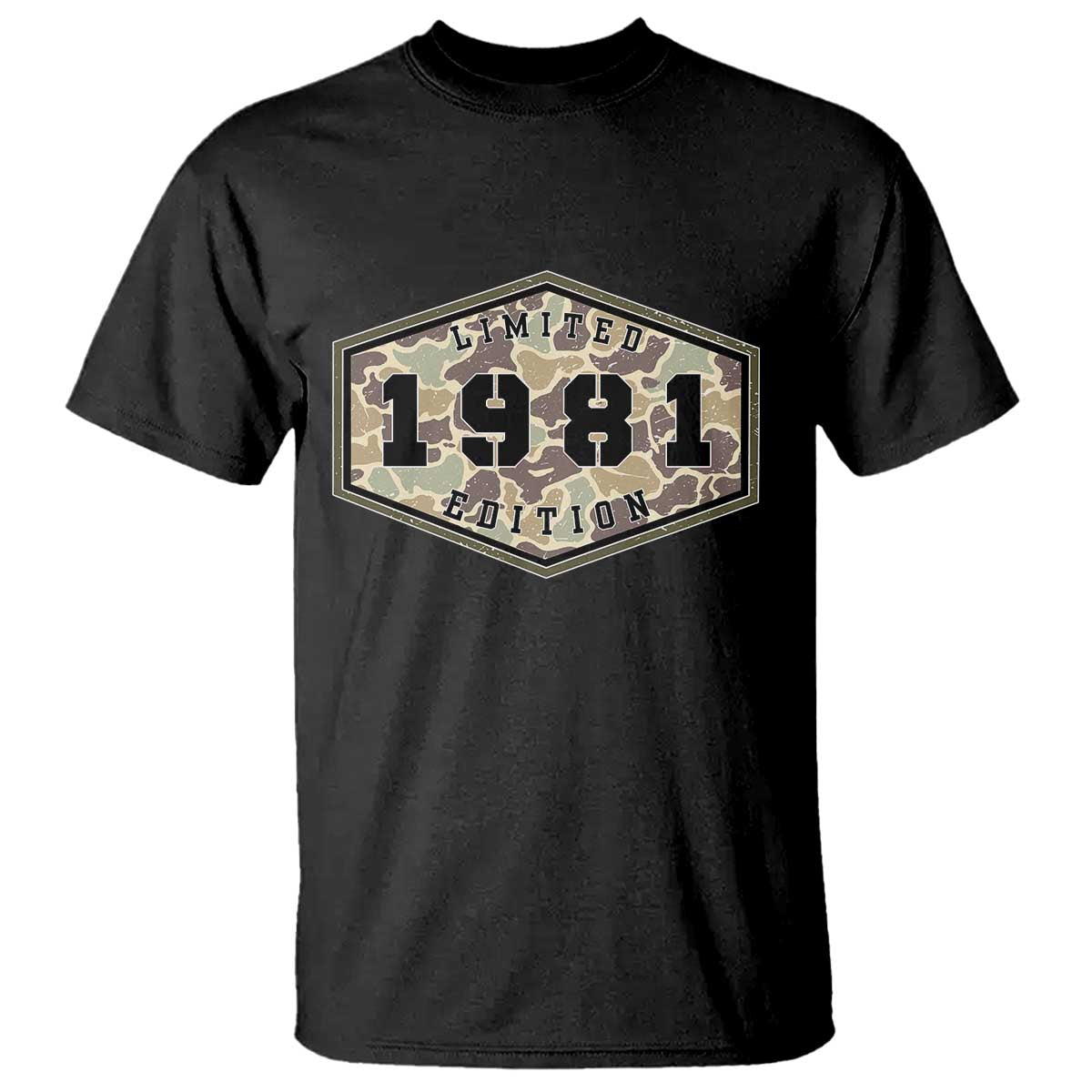 45th Birthday Hunting T Shirt 1981 Limited Edition Vintage Camouflage Gifts For Turning 45