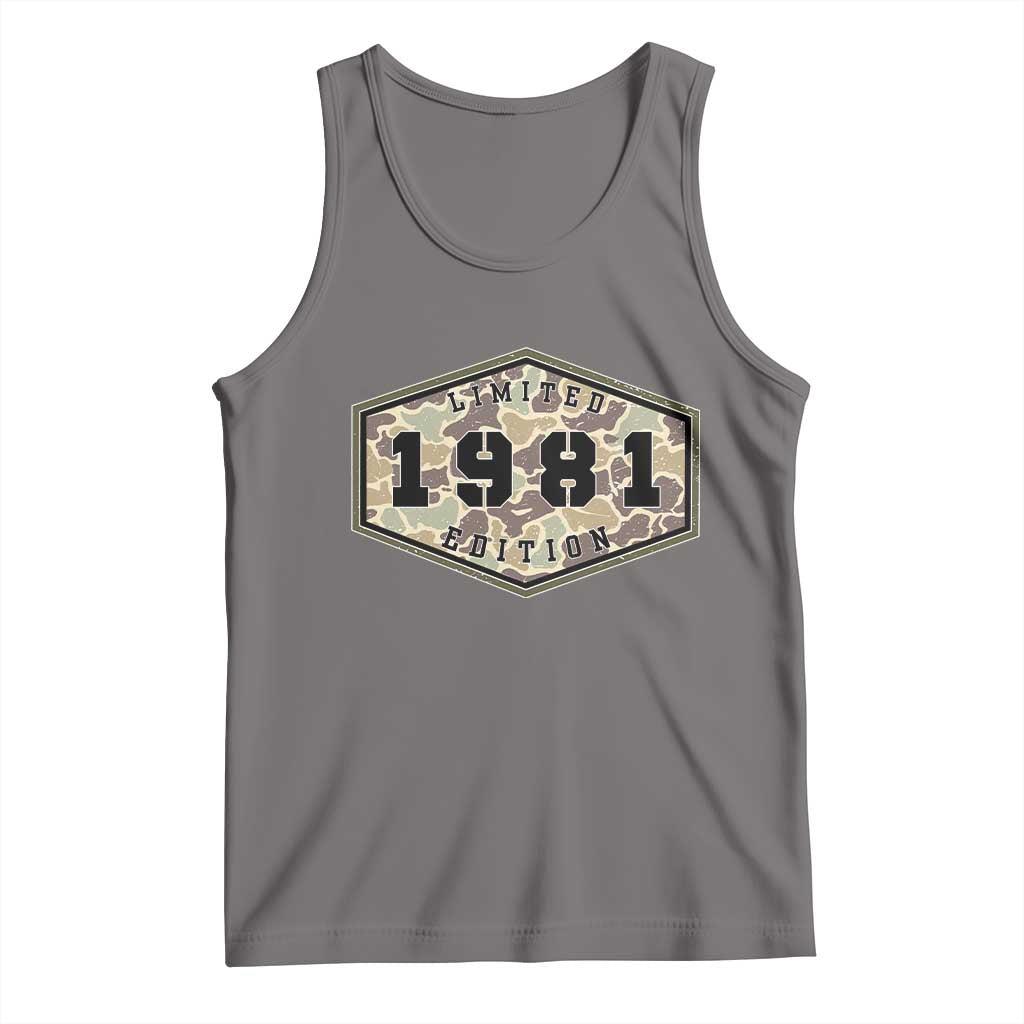 45th Birthday Hunting Tank Top 1981 Limited Edition Vintage Camouflage Gifts For Turning 45