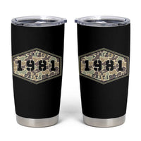45th Birthday Hunting Tumbler Cup 1981 Limited Edition Vintage Camouflage Gifts For Turning 45