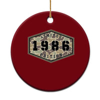 40th Birthday Hunting Ceramic Ornament 1986 Limited Edition Vintage Camouflage Gifts For Turning 40