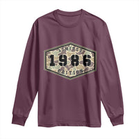 40th Birthday Hunting Long Sleeve Shirt 1986 Limited Edition Vintage Camouflage Gifts For Turning 40