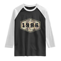40th Birthday Hunting Raglan Shirt 1986 Limited Edition Vintage Camouflage Gifts For Turning 40