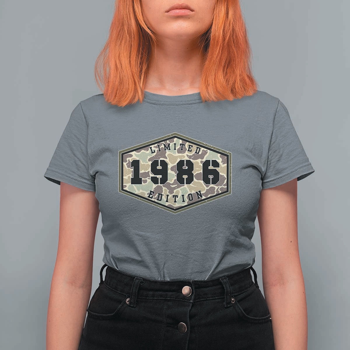 40th Birthday Hunting T Shirt For Women 1986 Limited Edition Vintage Camouflage Gifts For Turning 40